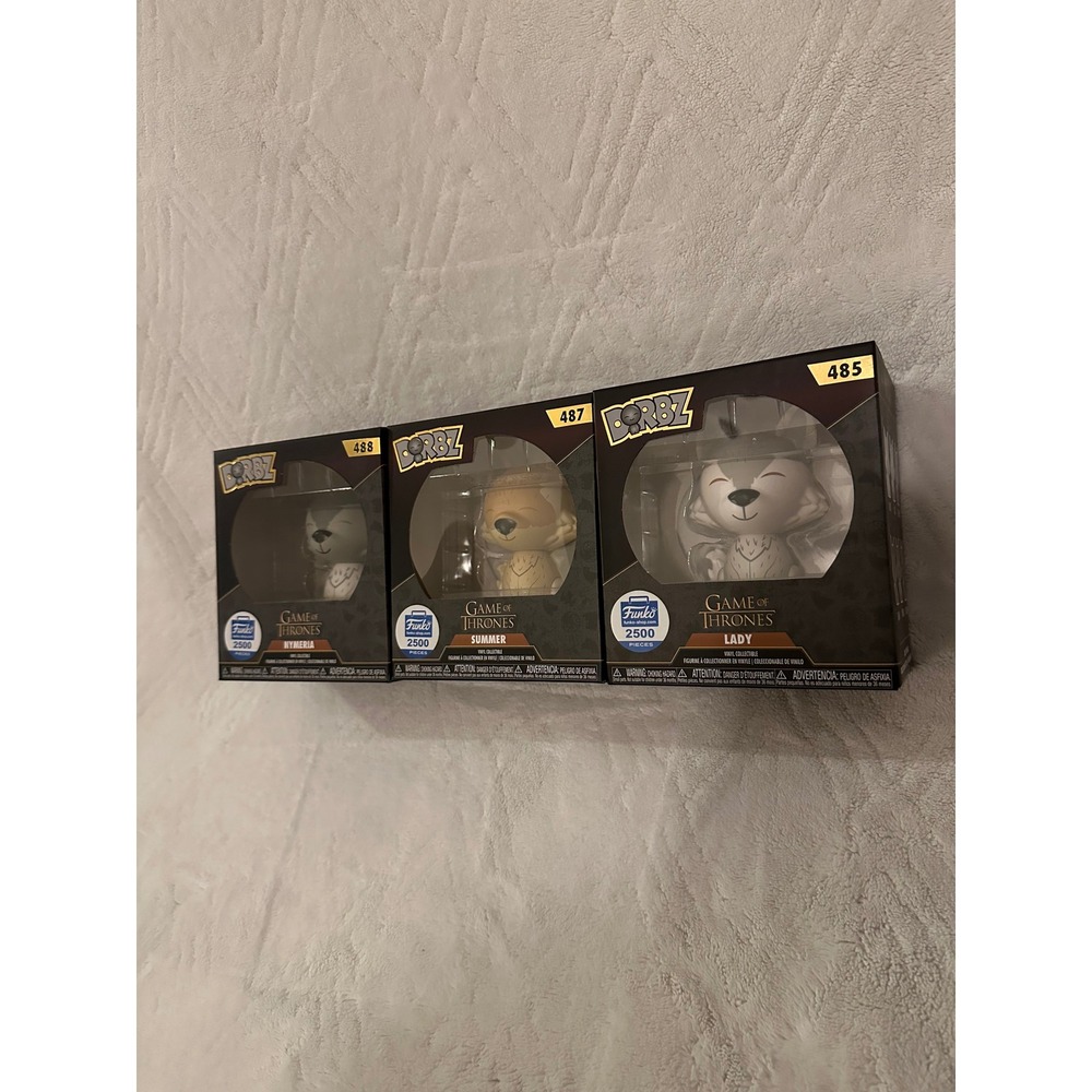 Funko Dorbz Game of Thrones Direwolf Lot Lady Summer Nymeria Limited 485,487,488